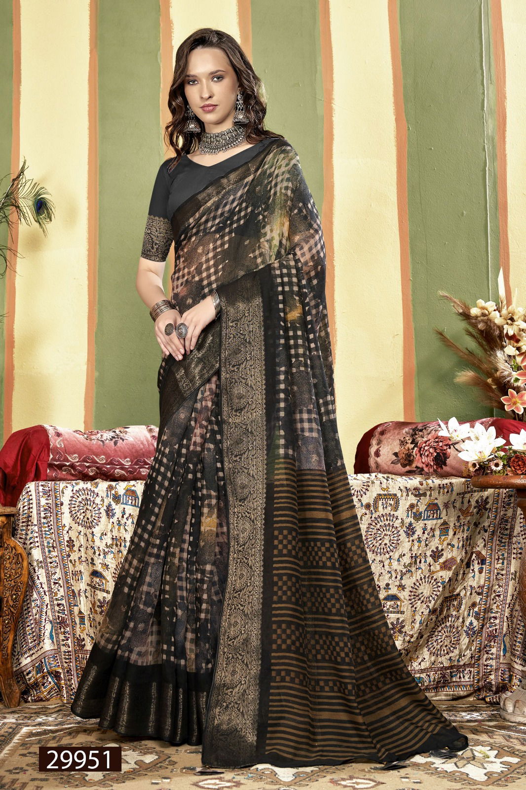 Anuprabha 03 By Vallabhi Linen Printed Sarees Wholesale Price In Surat